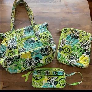 Vera Bradley “Limes up” Purse and Accessories Set